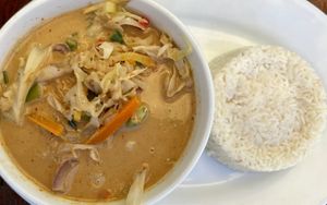 red curry  at Soulfood Kitchen in El Paredon
