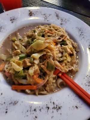 Malaysian noodles at Soulfood Kitchen in El Paredon