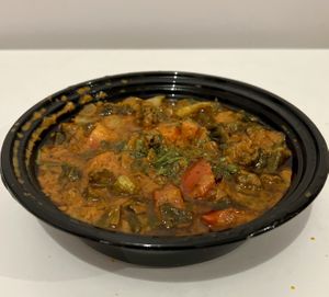 Bhindi masala  at Dhania in Brooklyn