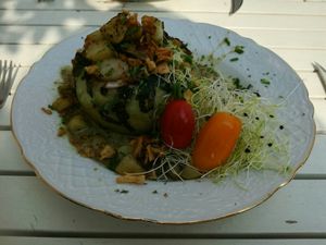 Gevulde koolrabi at Den Olifant in Ypres