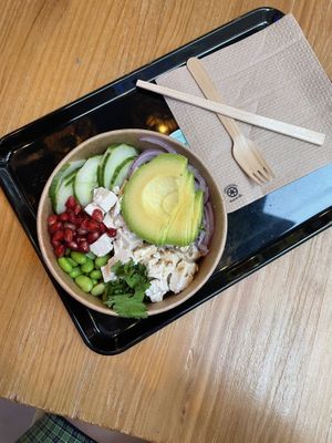 The big bowl (vegan) at Mahalo Poke in Alicante