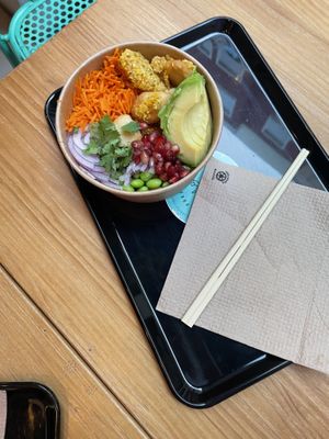The smaller bowl (also vegan;)  at Mahalo Poke in Alicante