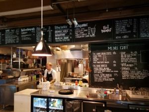 wall menu at Funky Fresh Cafe - DogA in Oslo