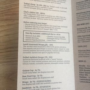 Food Menu 3/2017 at Funky Fresh Cafe - DogA in Oslo