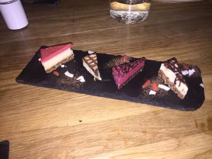Choice of four raw deserts at Funky Fresh Cafe - DogA in Oslo