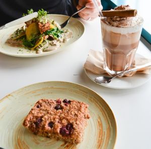 Chef's choice, hot chocolate and scone at Funky Fresh Cafe - DogA in Oslo