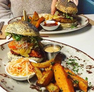 Burgers at Funky Fresh Café at Funky Fresh Cafe - DogA in Oslo