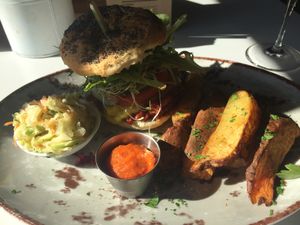 Pulled Jackfruit Burger  at Funky Fresh Cafe - DogA in Oslo