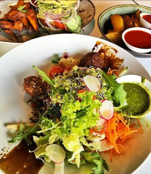 One of the salads on the menu (forget name) at Funky Fresh Cafe - DogA in Oslo