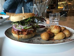 Oumph Burger at Funky Fresh Cafe - DogA in Oslo