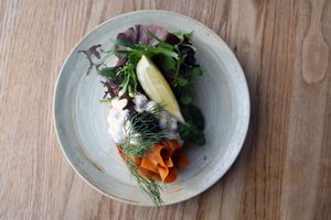 Skagen Toast at Funky Fresh Cafe - DogA in Oslo