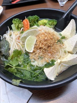 Vegan Pho  at Bleu Ginger in Groton