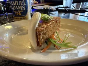 Tofu bao bun - really good!!   at Bleu Ginger in Groton