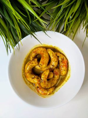 Vegan Coconut Curried Shrimp at Jamin Vegan (by JamaFo Xpress) in Canoga Park