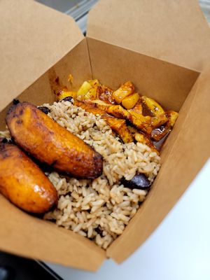 Jerk Tofu & Pineapples Box (Spicy) at Jamin Vegan (by JamaFo Xpress) in Canoga Park