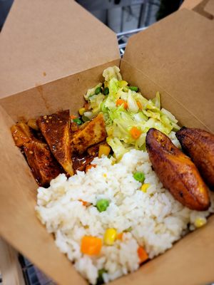 Jerk Tofu & Pineapples Box (Spicy) at Jamin Vegan (by JamaFo Xpress) in Canoga Park