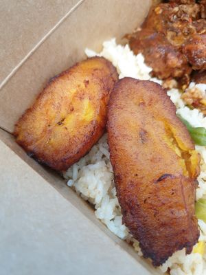 plantains perfect with this dish at Jamin Vegan (by JamaFo Xpress) in Canoga Park