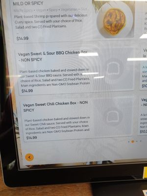 menu 2 at Jamin Vegan (by JamaFo Xpress) in Canoga Park