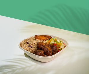 Vegan Jerk Drumsticks Box at Jamin Vegan (by JamaFo Xpress) in Canoga Park