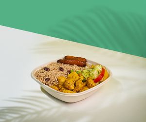 Vegan Coconut Curried Chicken Box at Jamin Vegan (by JamaFo Xpress) in Canoga Park