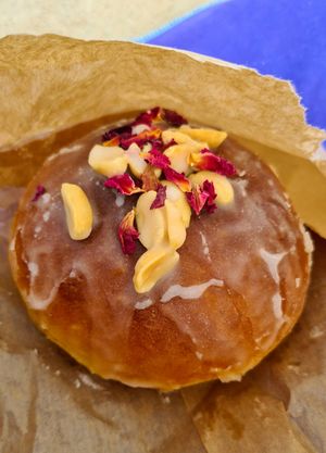 filled donut at Morze Kawy in Gdansk