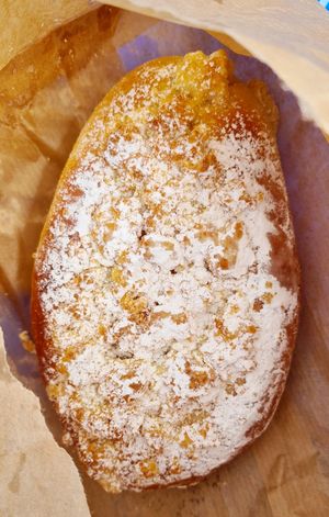 filled donut at Morze Kawy in Gdansk