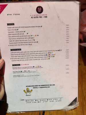 Menu   at M2 Gluten Free in Barcelona