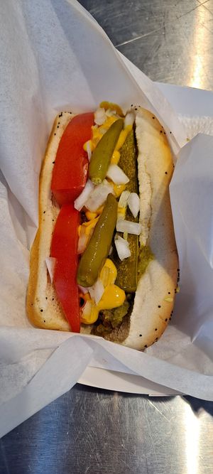 Chicago Dog - YUM!!!! at Feed Your Head - Food Stand in Chicago