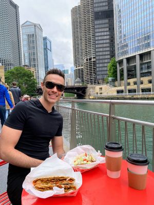 Great location on the river  at Feed Your Head - Food Stand in Chicago