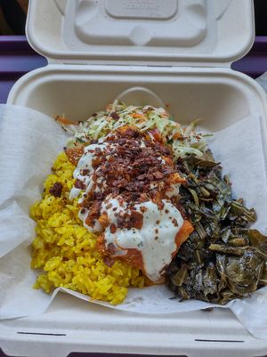 Buffalo tempeh bowl #Veganuary at Red Herring in Urbana