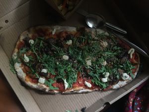 Pizza truffle pecorino at Trevi's in Amsterdam