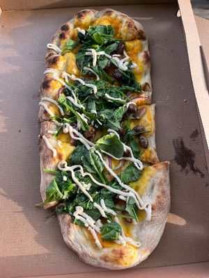 Take out pizza Zucca. Their pizzas have an amazing dough. at Trevi's in Amsterdam