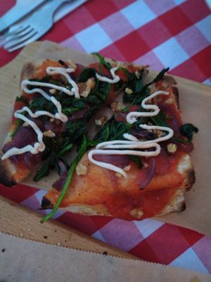 Mini foccacia Mona Lisa at Trevi's in Amsterdam