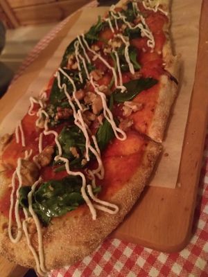 pizza Mona Lisa at Trevi's in Amsterdam