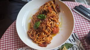 Spaghetti polpette at Trevi's in Amsterdam