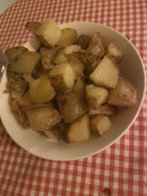Rosemary potatoes: quite good, but I’ve had better. at Trevi's in Amsterdam