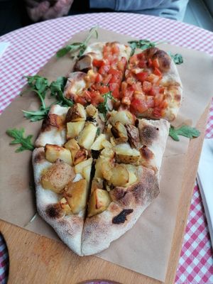 Focaccias (rosemary potato and pomodorini) at Trevi's in Amsterdam