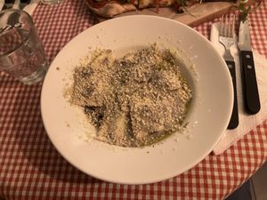 Truffle Ravioli. Tasty!!!  at Trevi's in Amsterdam