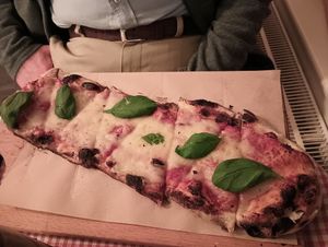 Pizza Margherita. at Trevi's in Amsterdam