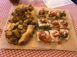 Focaccia and bruschetta  at Trevi's in Amsterdam