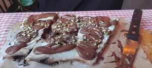 Chocolate pizza at Trevi's in Amsterdam