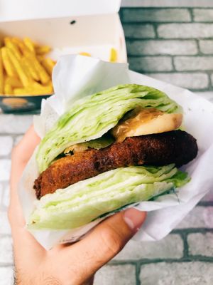 Vegan burger  at Hizli Burger - Yeşilköy in Istanbul