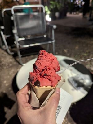 Vaso chico de frambuesa y chocolate at Rapanui in Buenos Aires