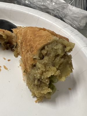 Vegan samosa  at 7 Monk's Cafe in New Braunfels