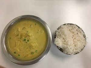 Love their veggie korma curry! at 7 Monk's Cafe in New Braunfels