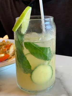 Cucumber mint mojito  at Mamak Vegan Kitchen in Chamblee