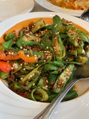 Sambal okra at Mamak Vegan Kitchen in Chamblee