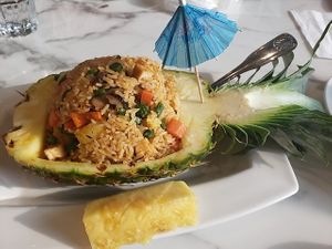 Pineapple fried rice at Mamak Vegan Kitchen in Chamblee