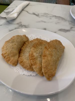 Curry Pies---sooooooo good  at Mamak Vegan Kitchen in Chamblee