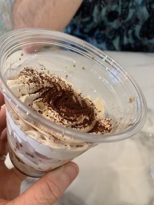 tiramisu dessert cake -- yum!  at Mamak Vegan Kitchen in Chamblee